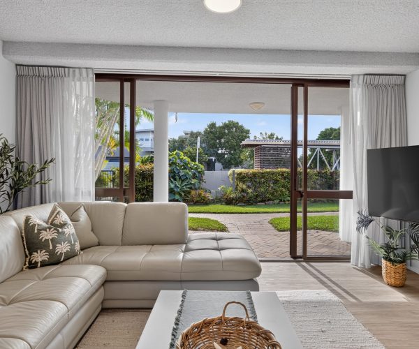 Living room looking out