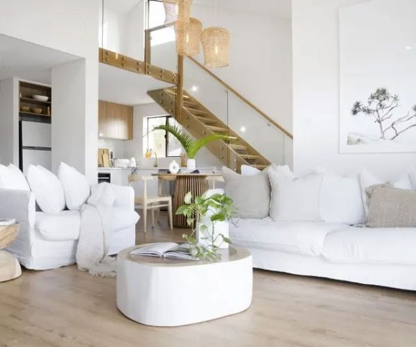 Luxury loft apartment Noosa Heads split-level living area